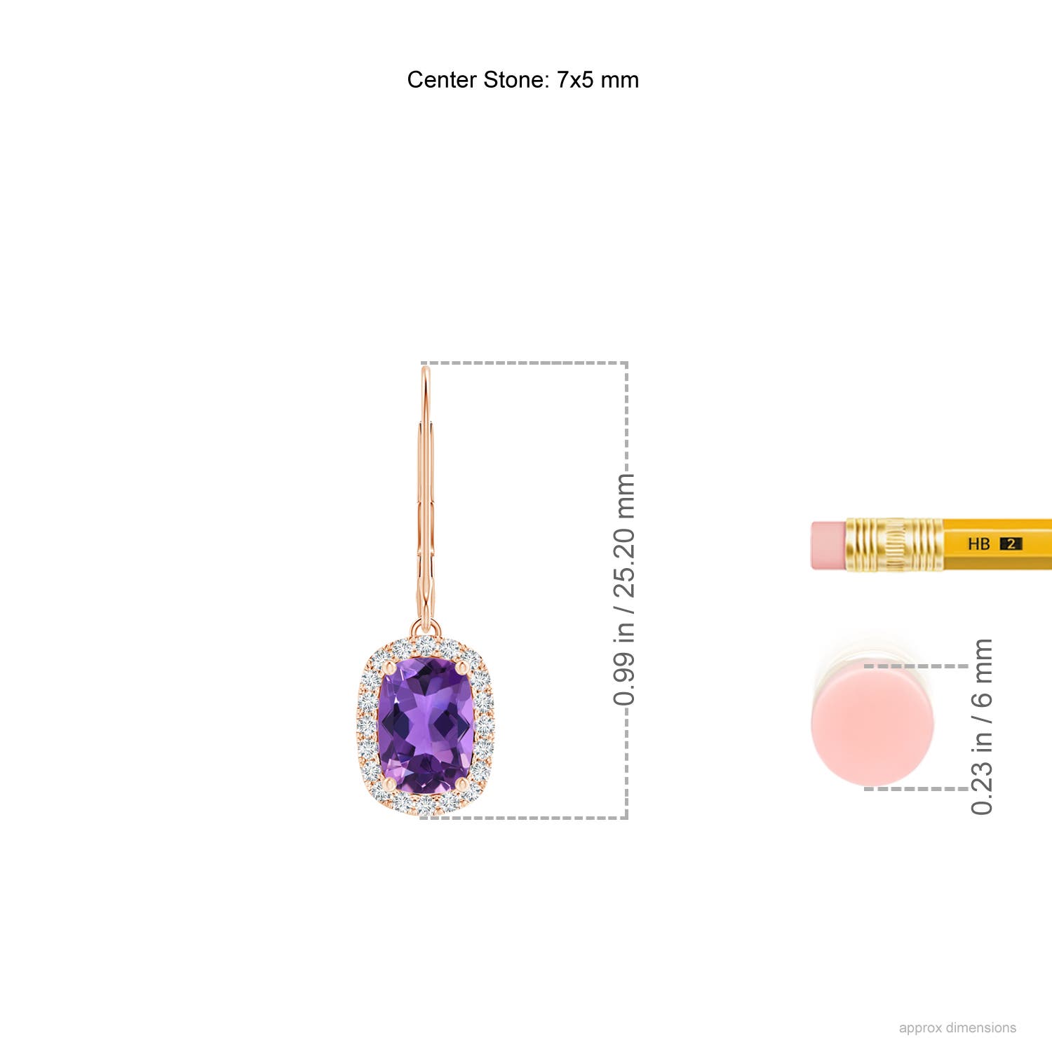 AAA - Amethyst / 1.64 CT / 14 KT Rose Gold