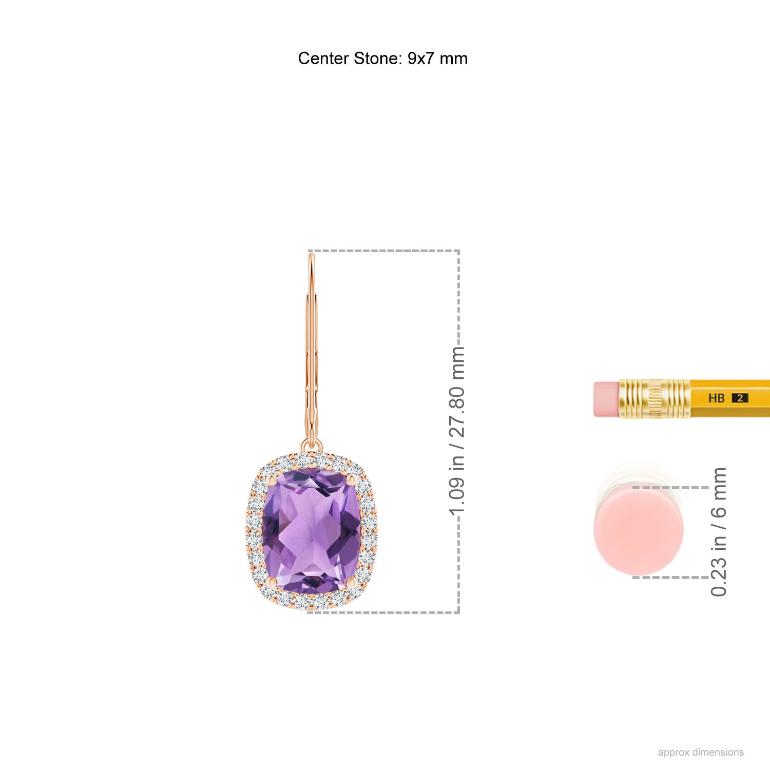 A - Amethyst / 4.38 CT / 14 KT Rose Gold