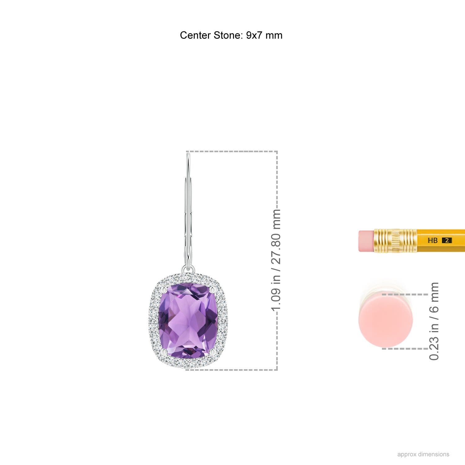 A - Amethyst / 4.38 CT / 14 KT White Gold