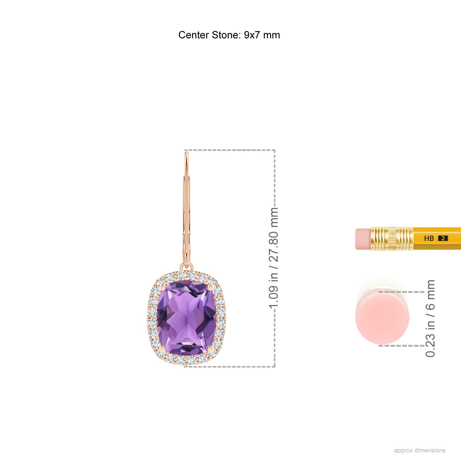 AA - Amethyst / 4.38 CT / 14 KT Rose Gold