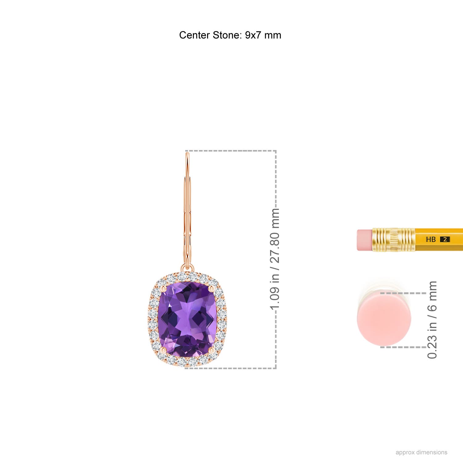 AAA - Amethyst / 4.38 CT / 14 KT Rose Gold