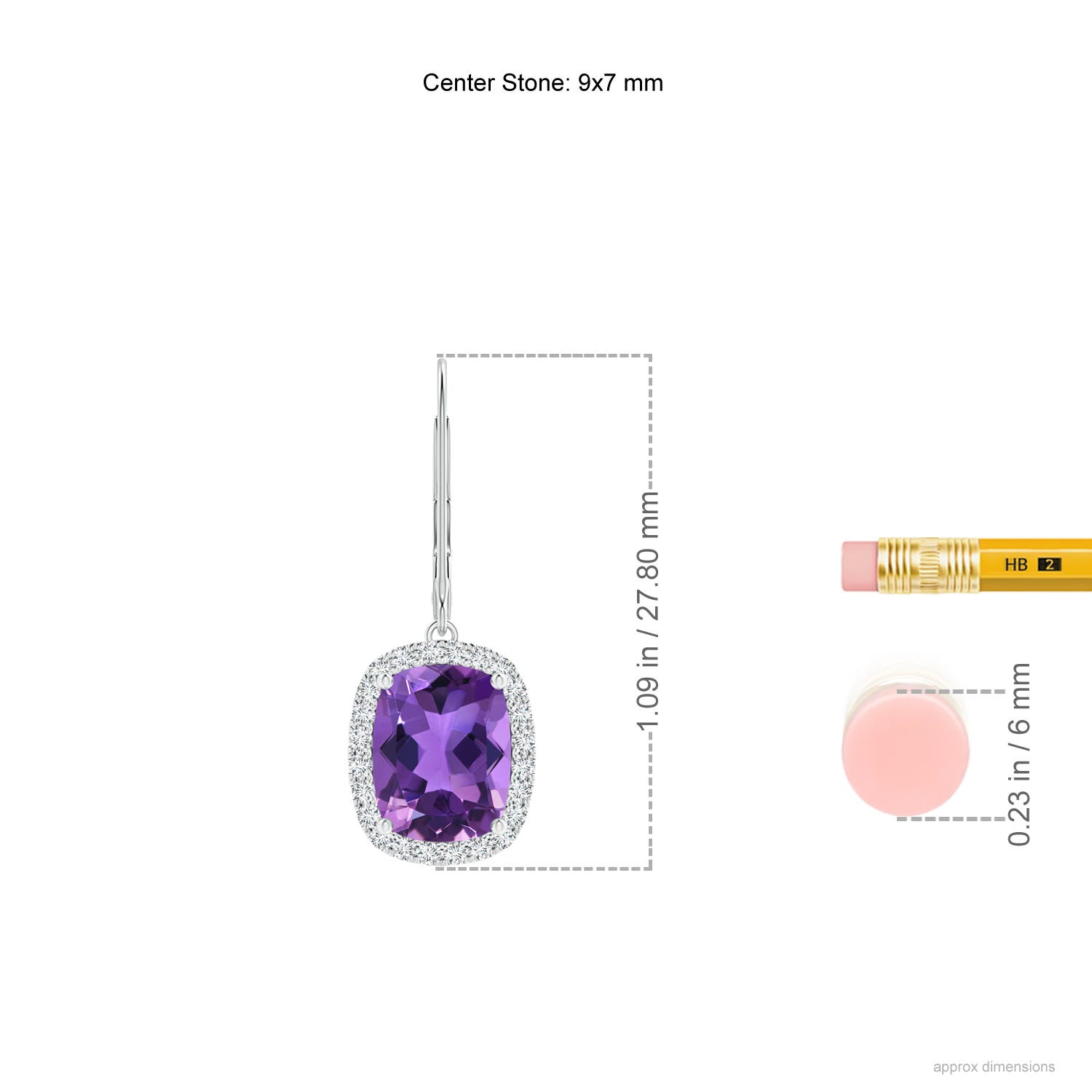 AAA - Amethyst / 4.38 CT / 14 KT White Gold