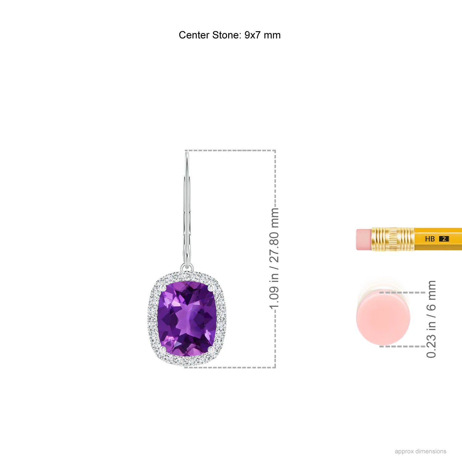 AAAA - Amethyst / 4.38 CT / 14 KT White Gold