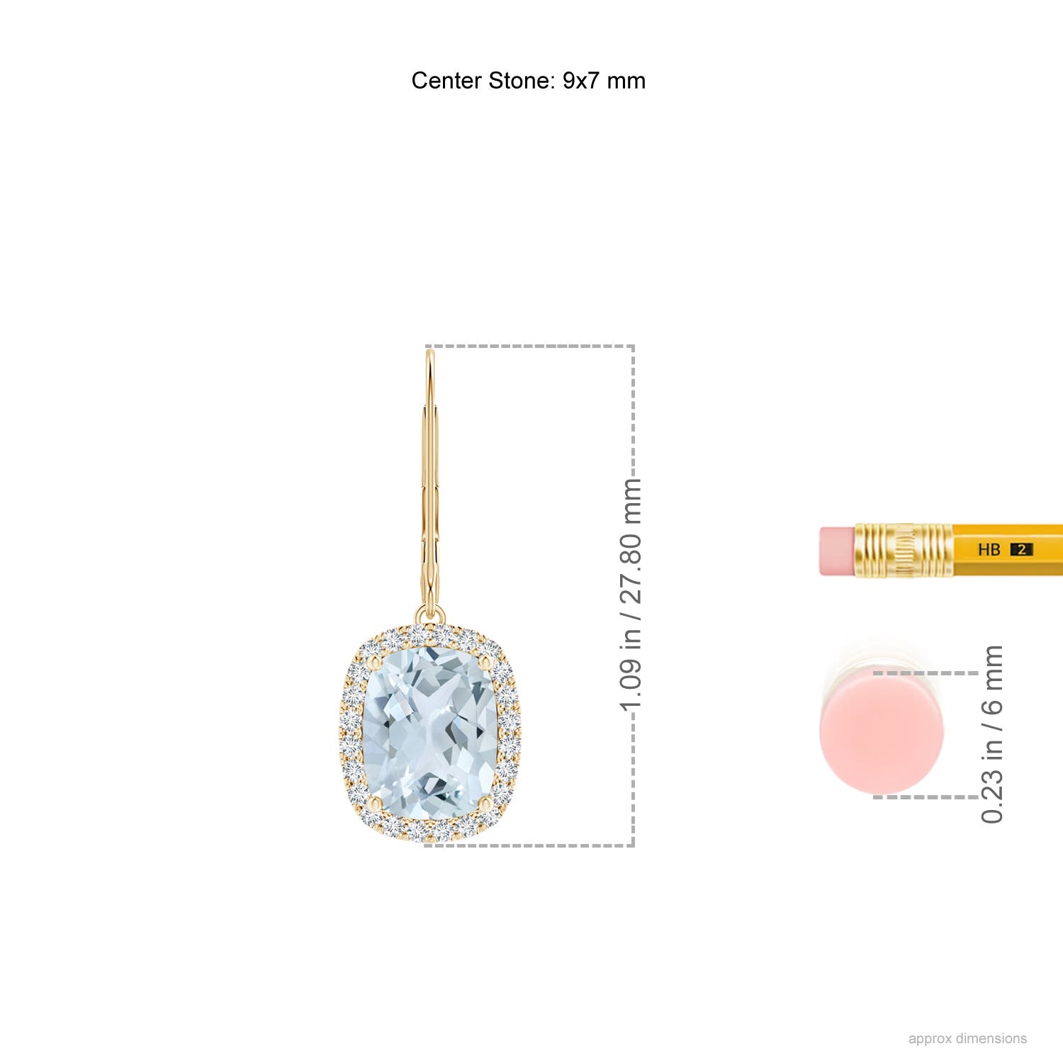 A - Aquamarine / 4.08 CT / 14 KT Yellow Gold