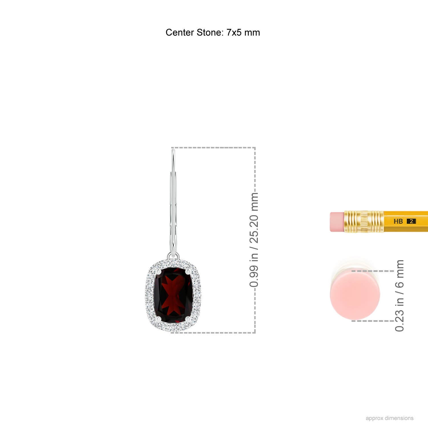 A - Garnet / 2.44 CT / 14 KT White Gold