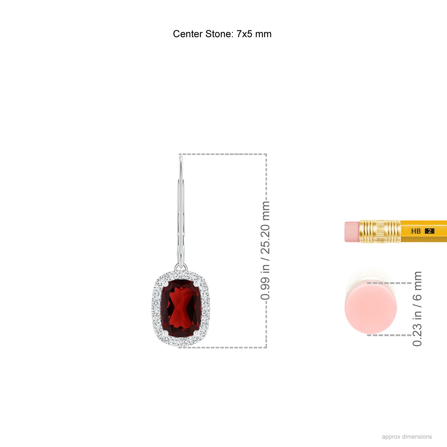 AAA - Garnet / 2.44 CT / 14 KT White Gold