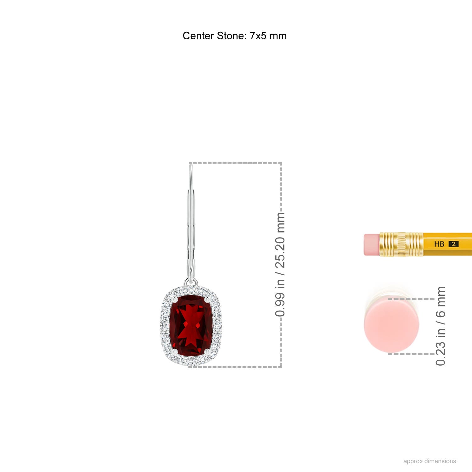 AAAA - Garnet / 2.44 CT / 14 KT White Gold