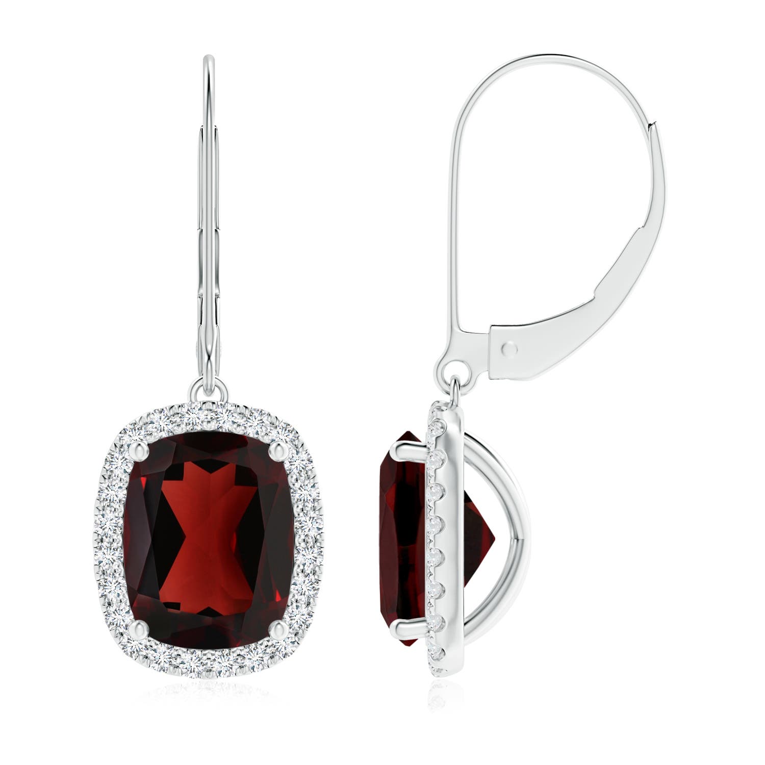 AA - Garnet / 6.18 CT / 14 KT White Gold