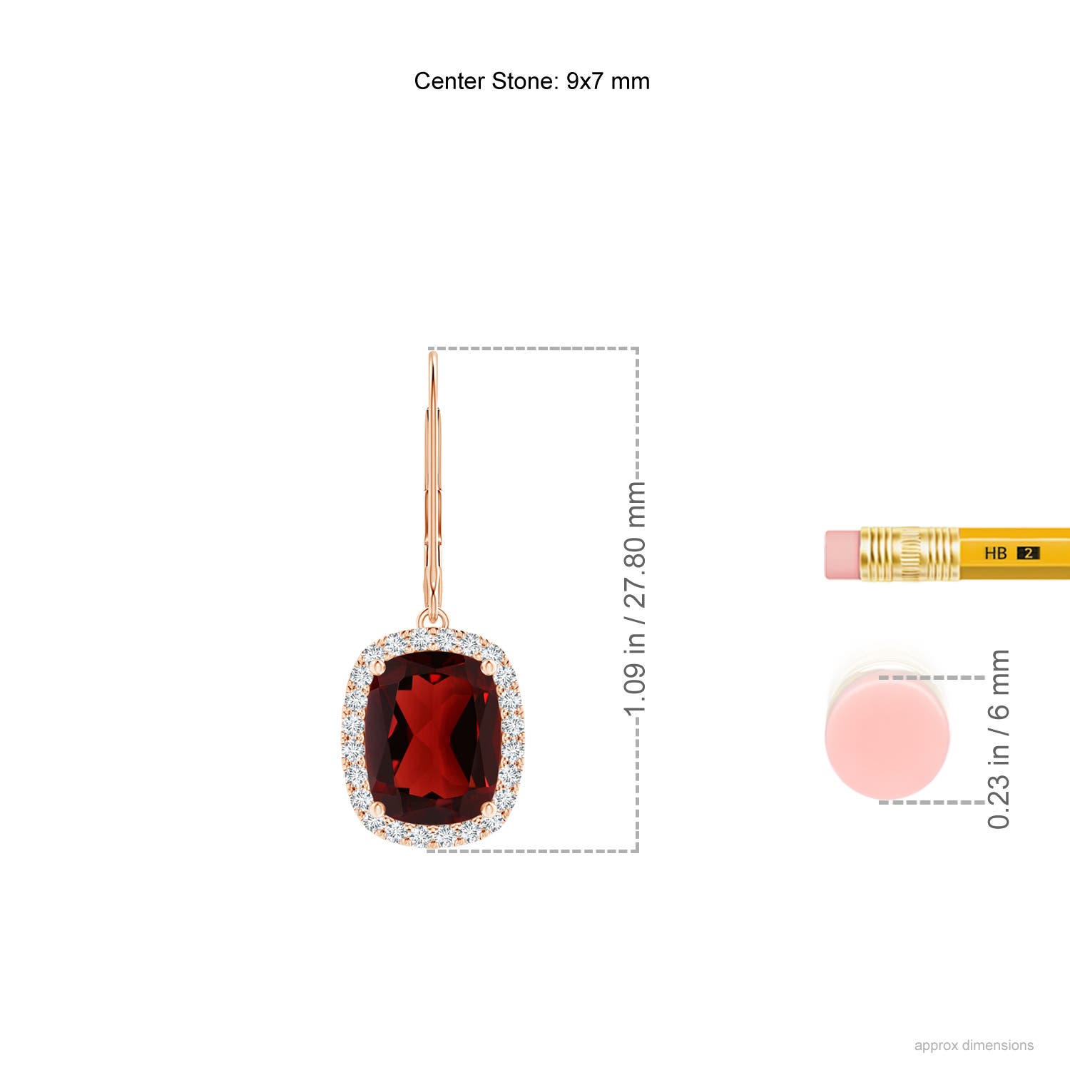 AAA - Garnet / 6.18 CT / 14 KT Rose Gold