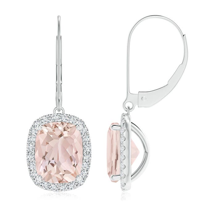 A - Morganite / 3.98 CT / 14 KT White Gold