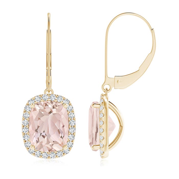 A - Morganite / 3.98 CT / 14 KT Yellow Gold