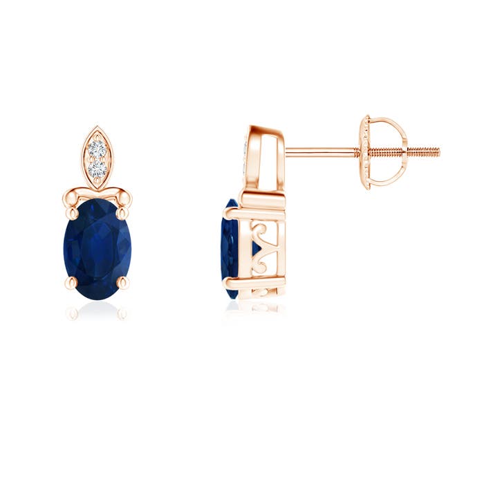 AA - Blue Sapphire / 1.22 CT / 14 KT Rose Gold