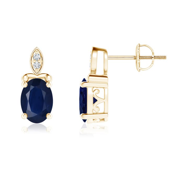 A - Blue Sapphire / 1.72 CT / 14 KT Yellow Gold