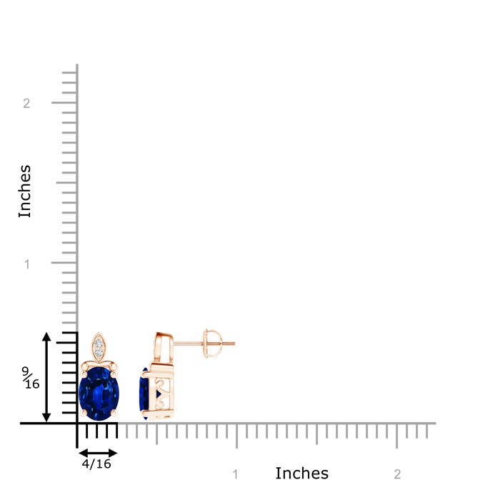 AAAA - Blue Sapphire / 3.13 CT / 14 KT Rose Gold