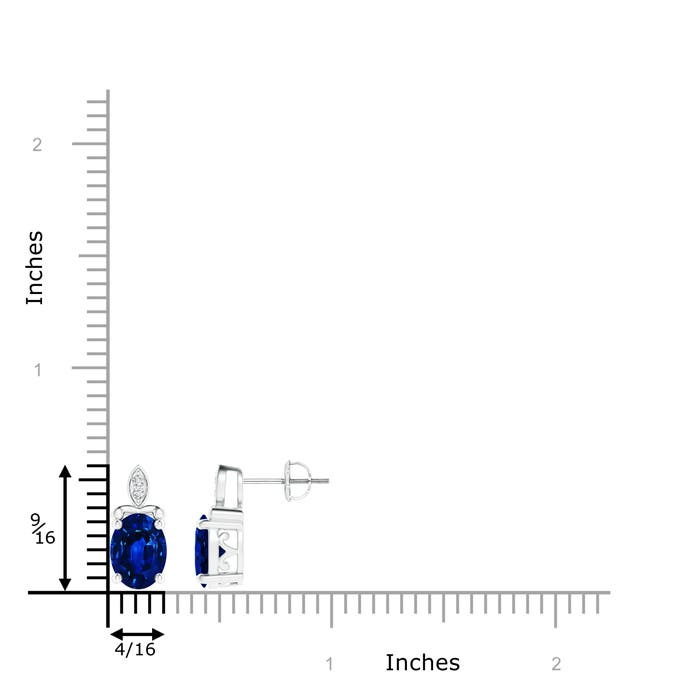 AAAA - Blue Sapphire / 3.13 CT / 14 KT White Gold