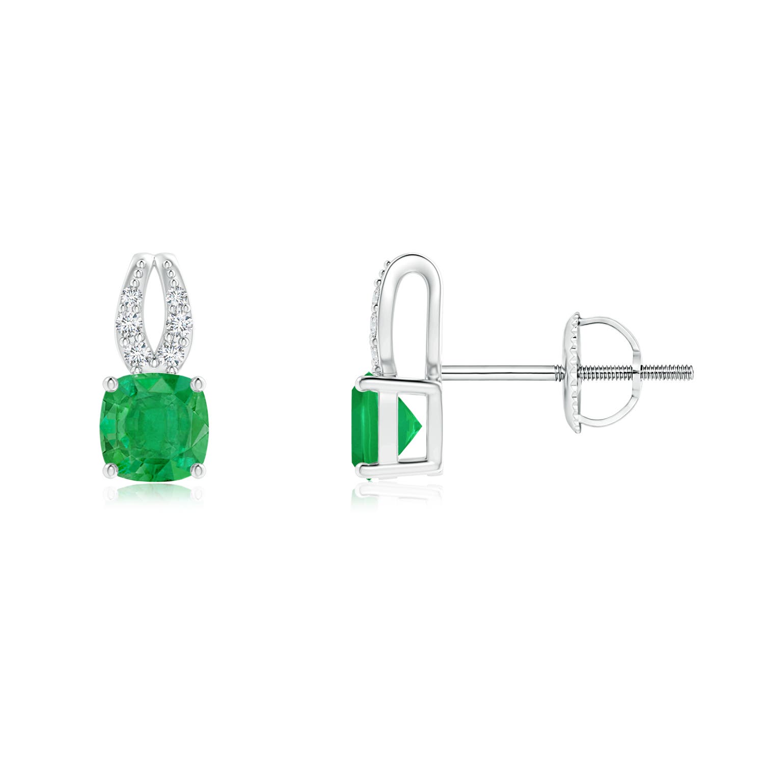 AA - Emerald / 0.55 CT / 14 KT White Gold