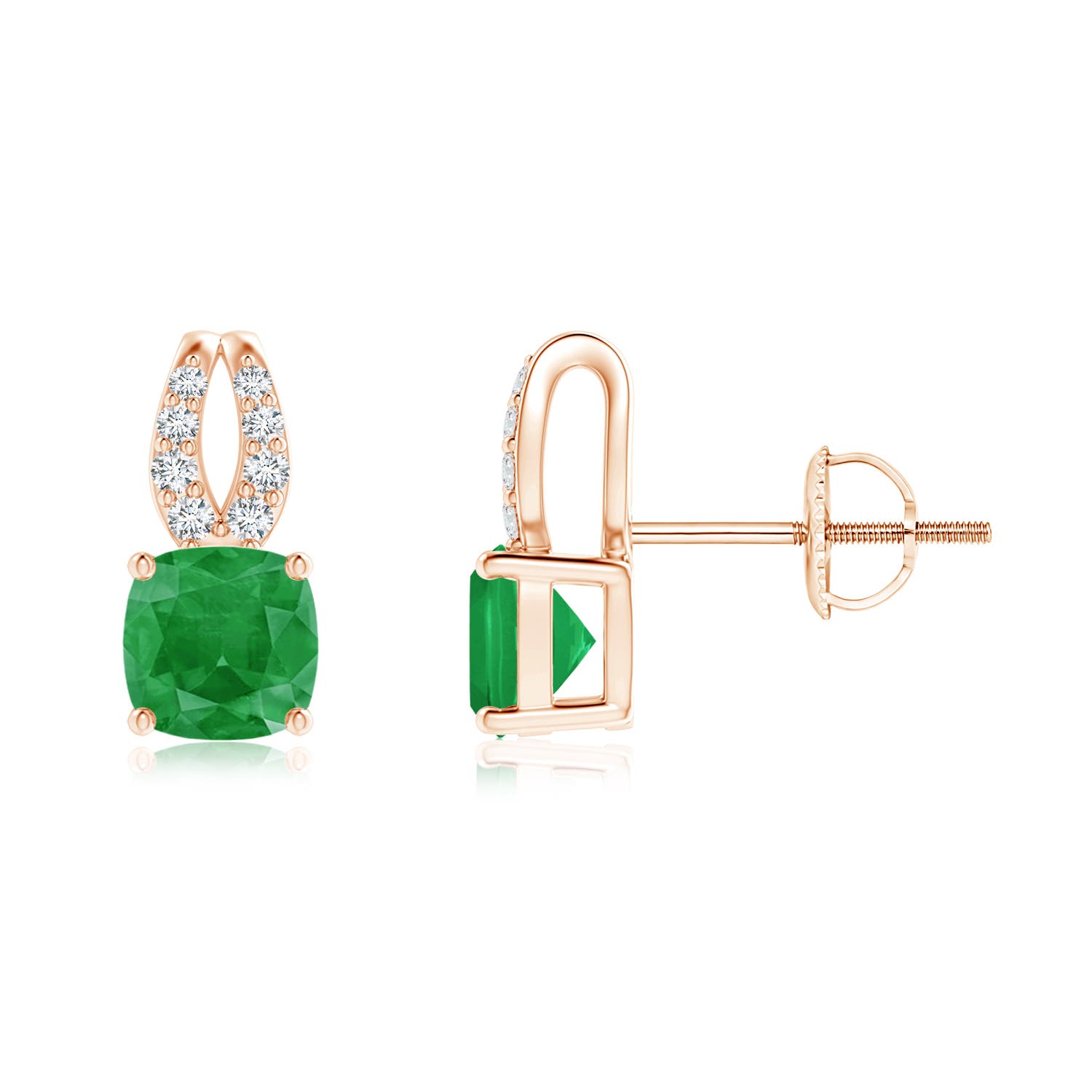 A - Emerald / 1.21 CT / 14 KT Rose Gold