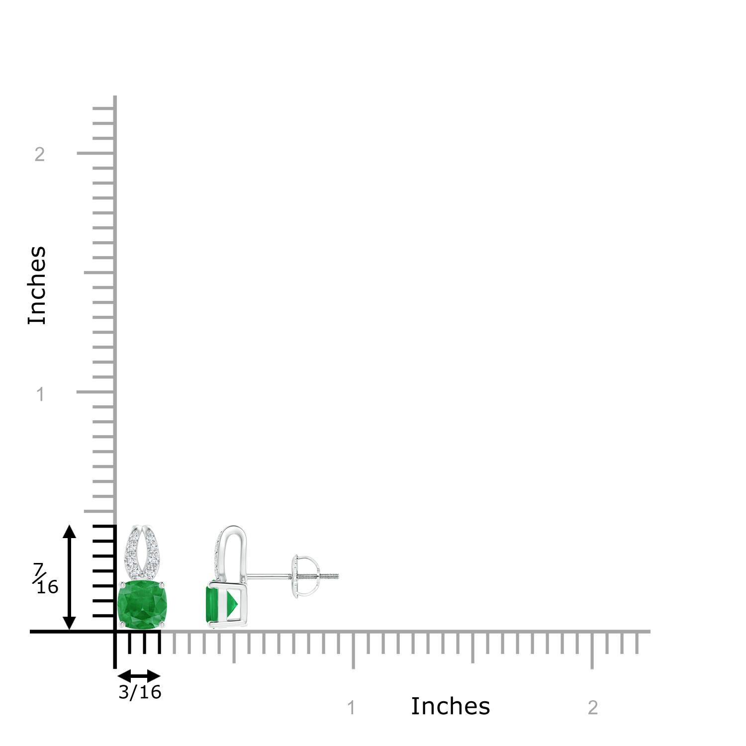 A - Emerald / 1.21 CT / 14 KT White Gold