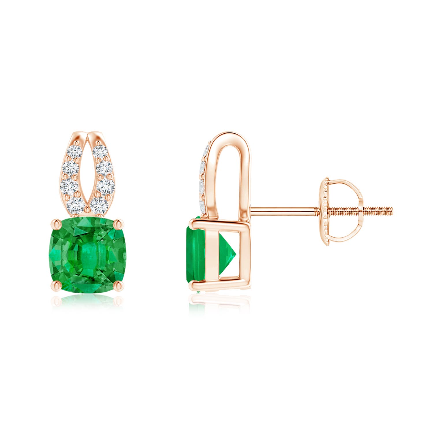 AAA - Emerald / 1.21 CT / 14 KT Rose Gold