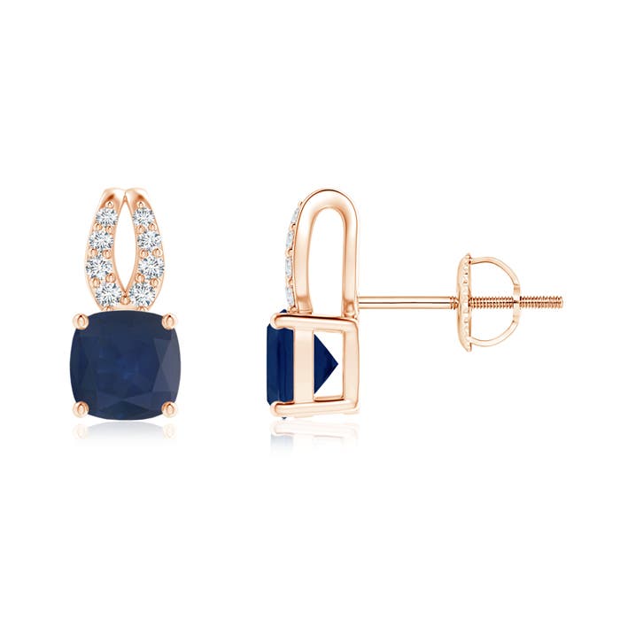 A - Blue Sapphire / 1.25 CT / 14 KT Rose Gold