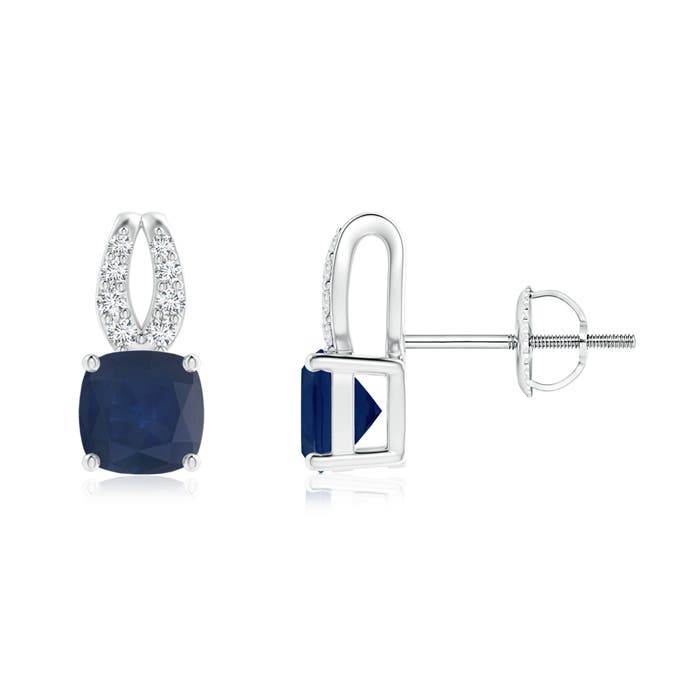 A - Blue Sapphire / 1.25 CT / 14 KT White Gold