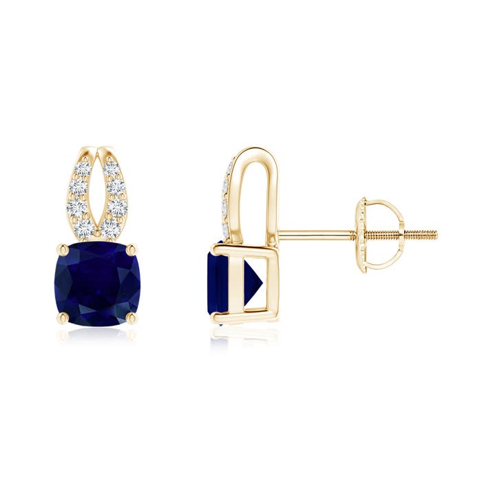 AA - Blue Sapphire / 1.25 CT / 14 KT Yellow Gold