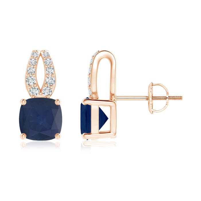 A - Blue Sapphire / 2.17 CT / 14 KT Rose Gold