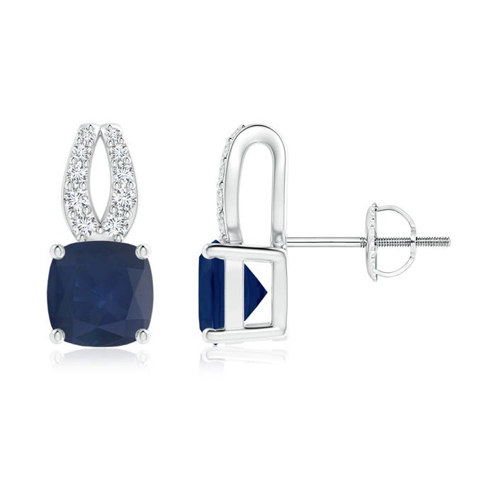 A - Blue Sapphire / 2.17 CT / 14 KT White Gold