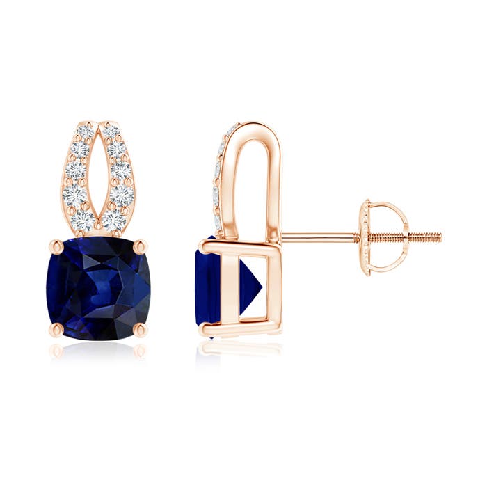 AAA - Blue Sapphire / 2.17 CT / 14 KT Rose Gold