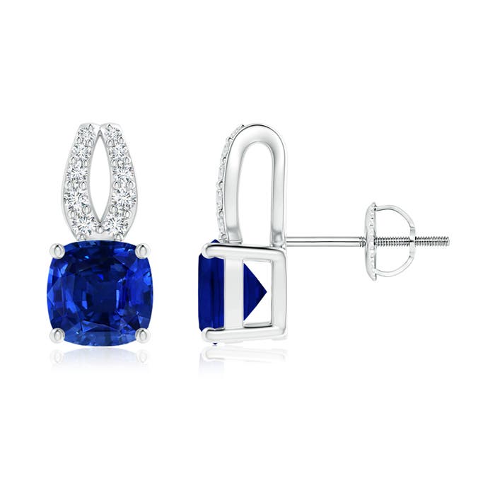 AAAA - Blue Sapphire / 2.17 CT / 14 KT White Gold