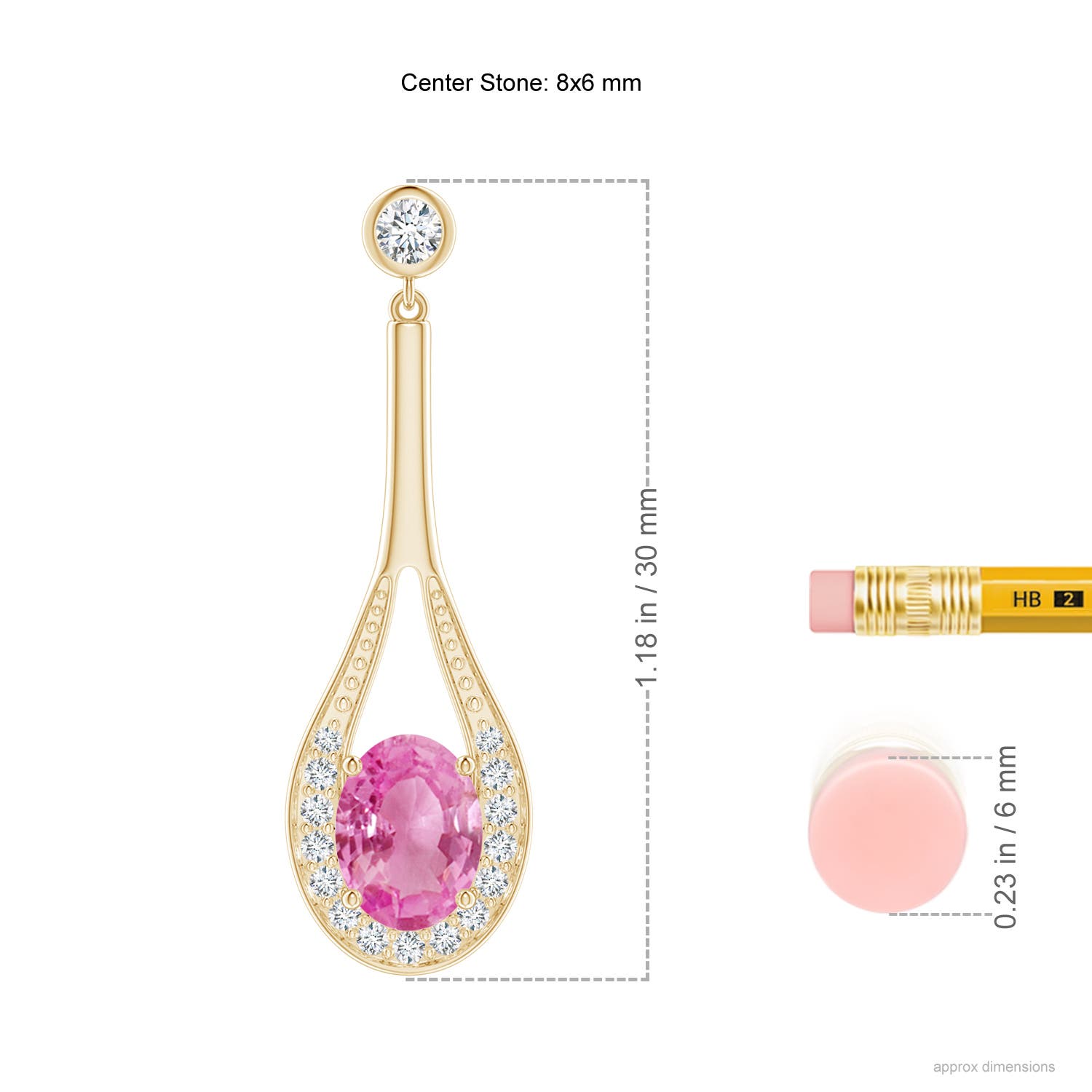 AA - Pink Sapphire / 3.34 CT / 14 KT Yellow Gold