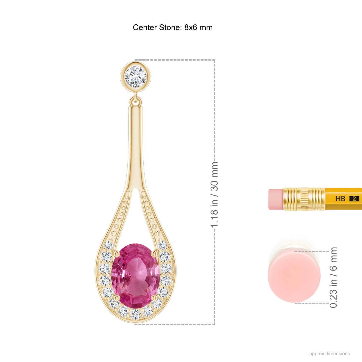 AAAA - Pink Sapphire / 3.34 CT / 14 KT Yellow Gold