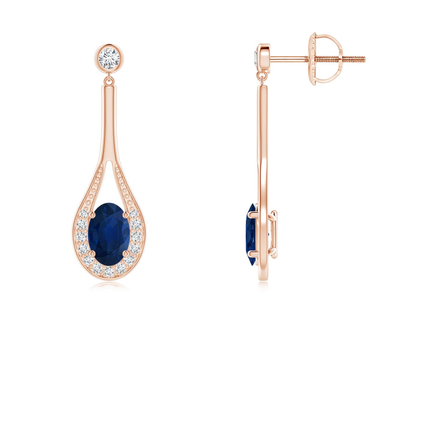 AA - Blue Sapphire / 1.39 CT / 14 KT Rose Gold