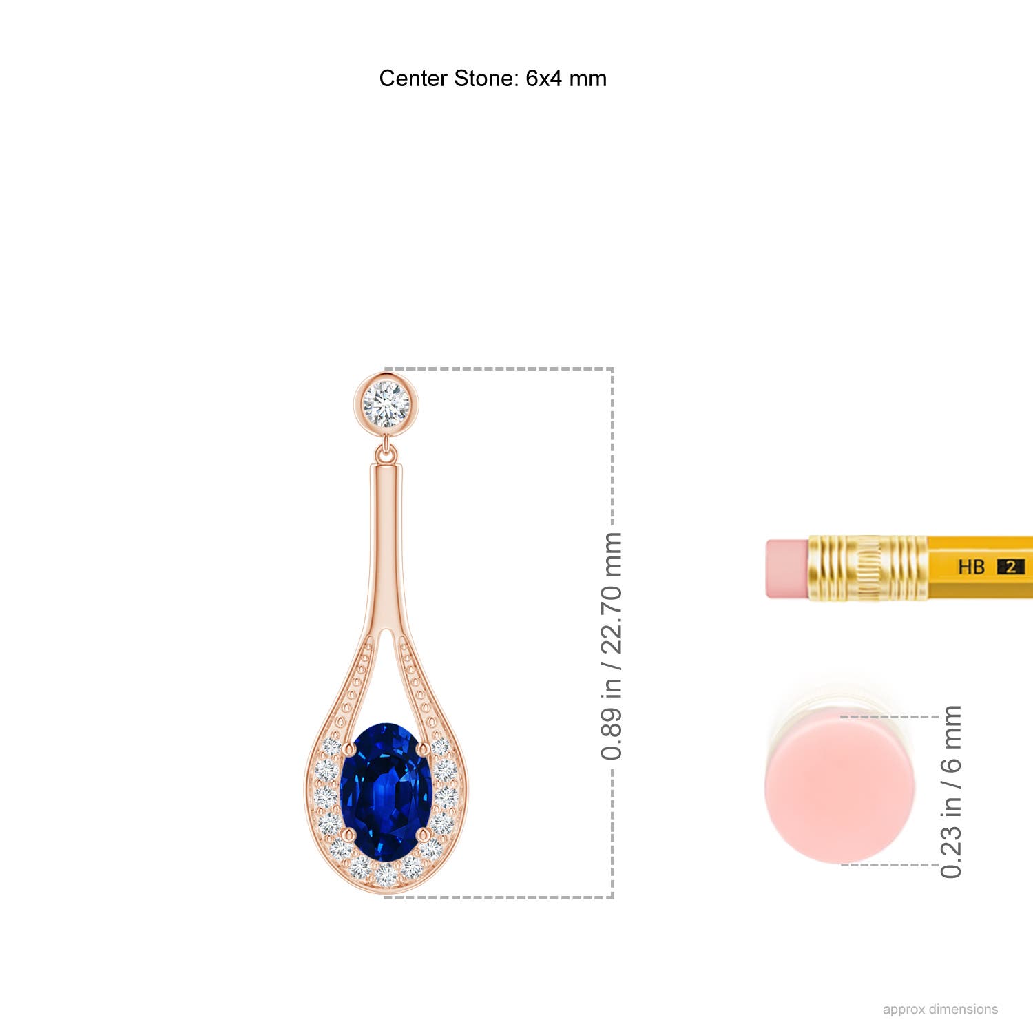 AAAA - Blue Sapphire / 1.39 CT / 14 KT Rose Gold