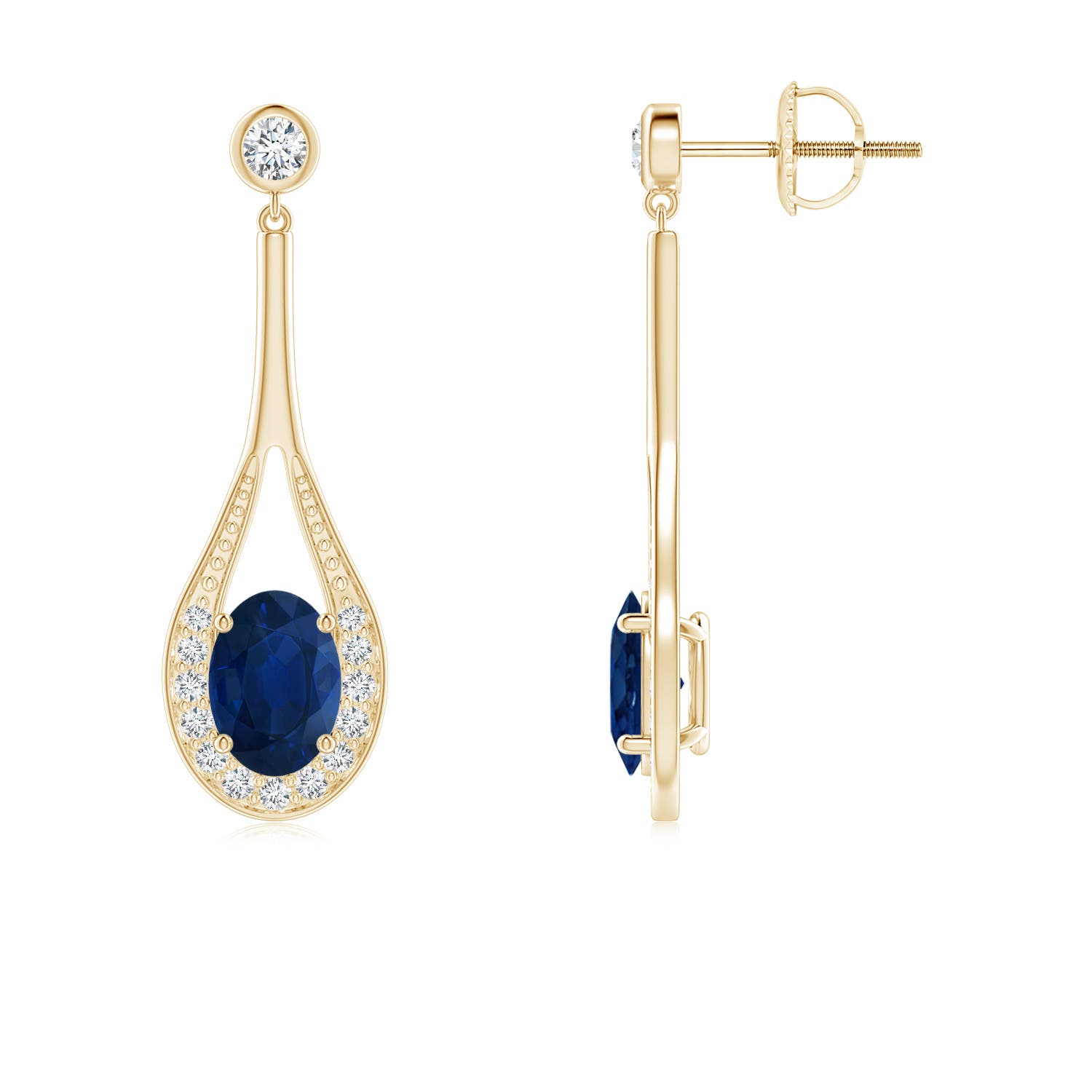 AA - Blue Sapphire / 2 CT / 14 KT Yellow Gold