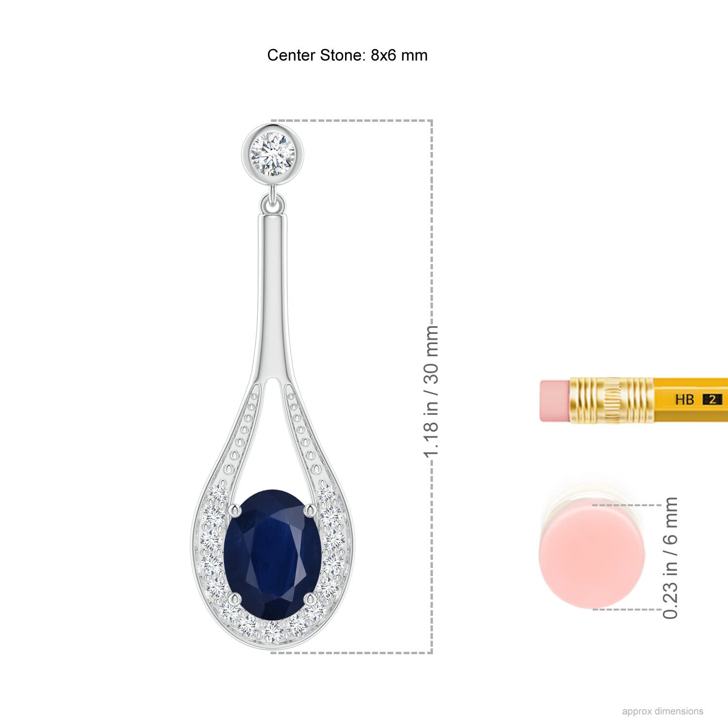 A - Blue Sapphire / 3.54 CT / 14 KT White Gold