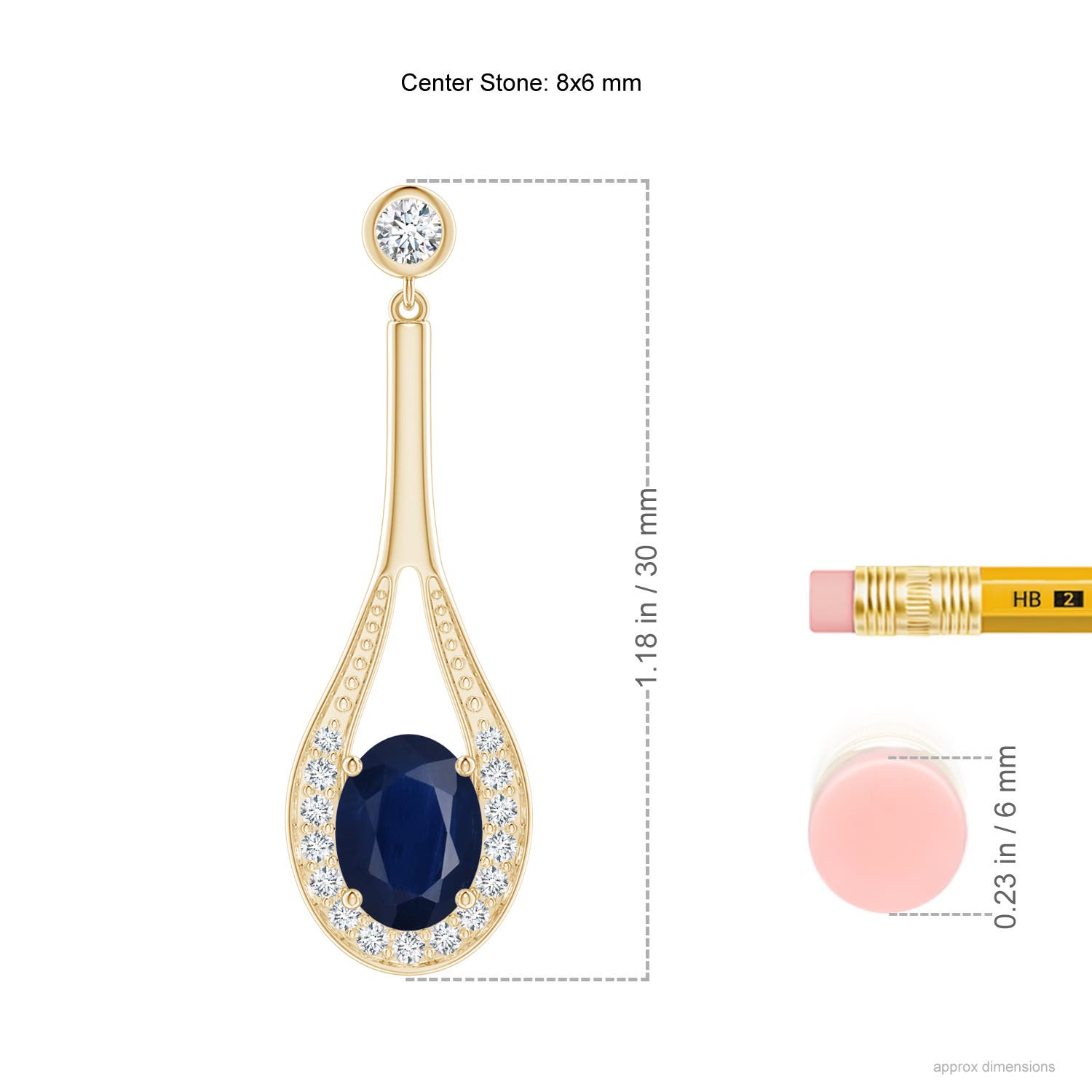 A - Blue Sapphire / 3.54 CT / 14 KT Yellow Gold