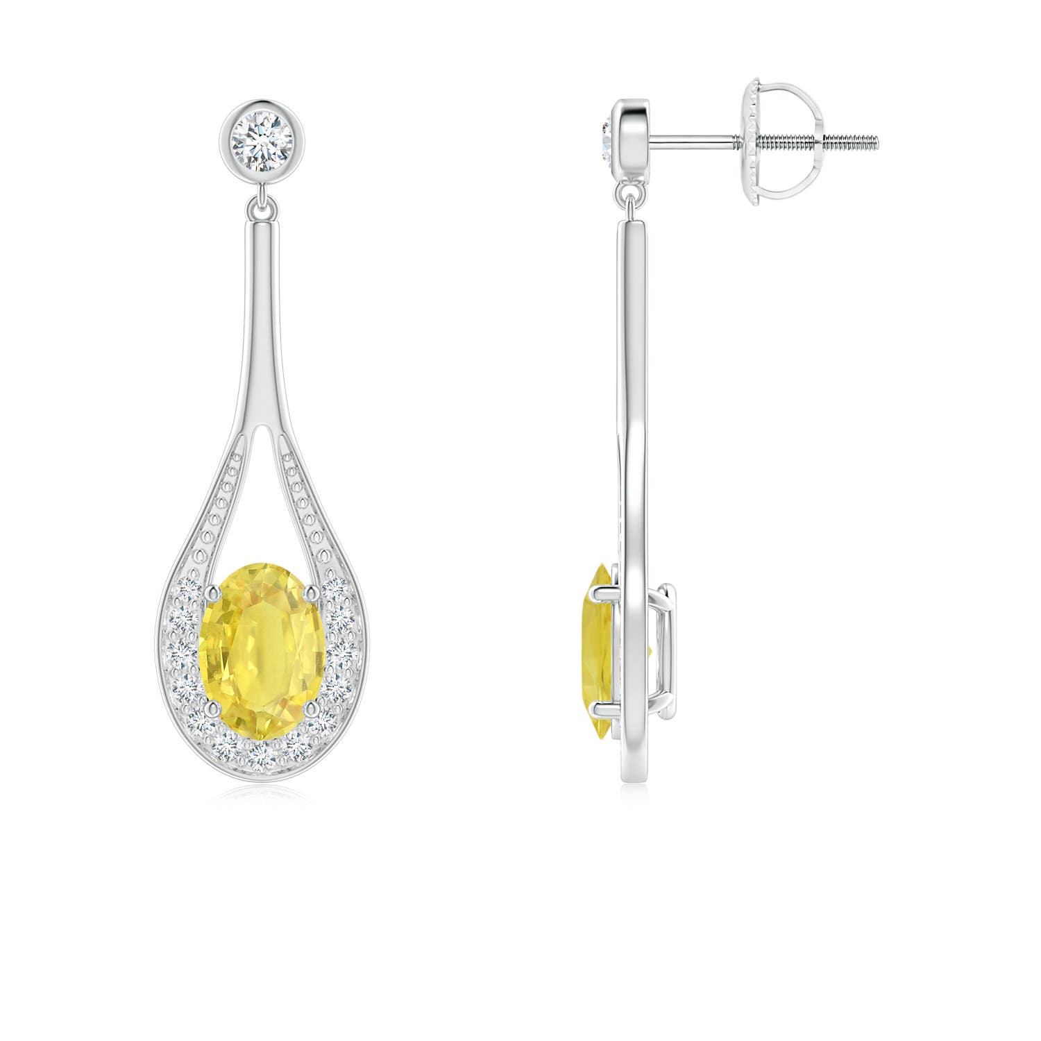 A - Yellow Sapphire / 2.3 CT / 14 KT White Gold