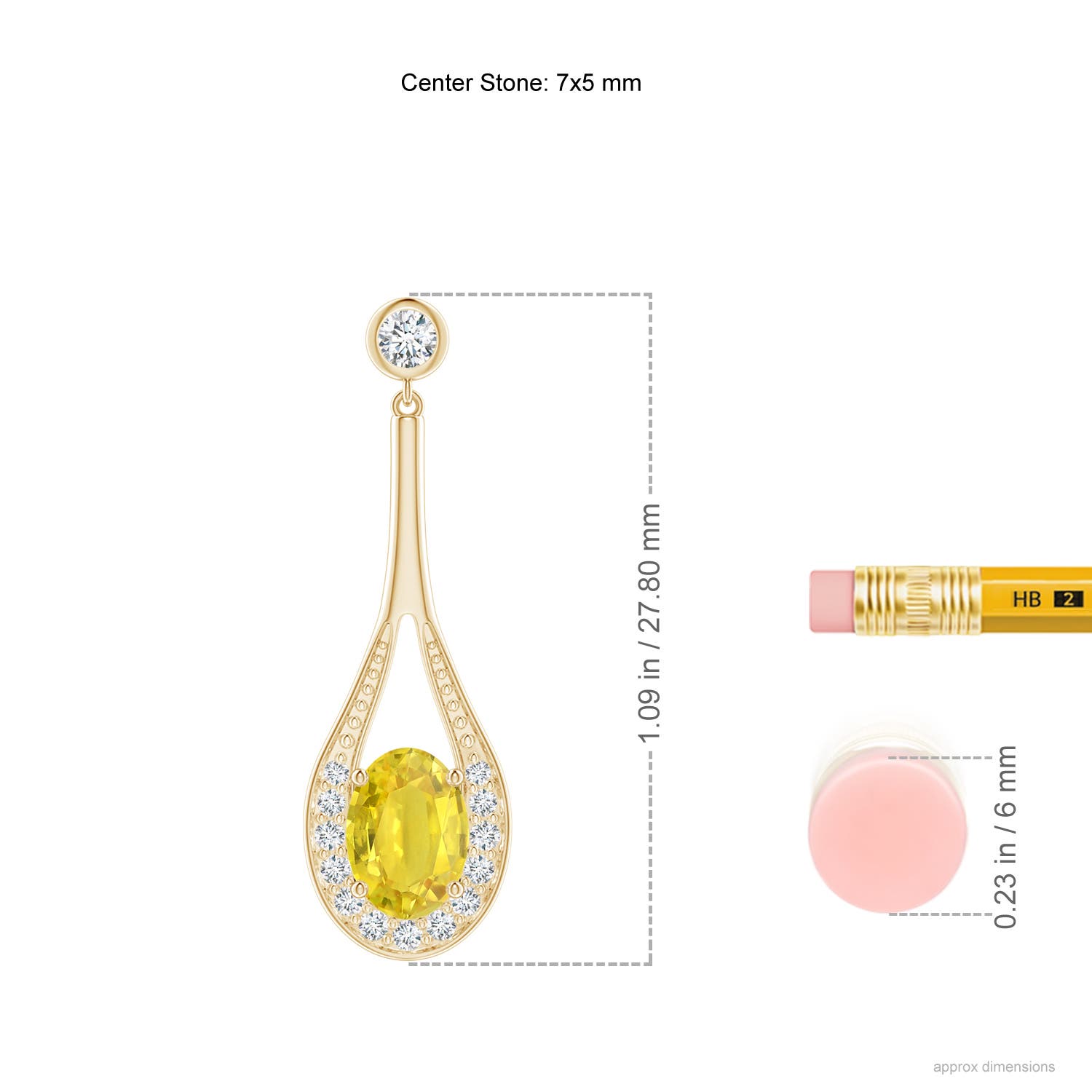 AA - Yellow Sapphire / 2.3 CT / 14 KT Yellow Gold