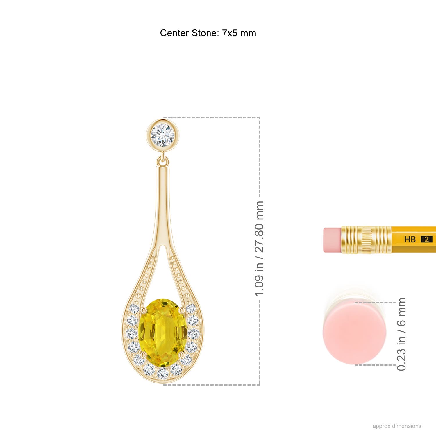 AAA - Yellow Sapphire / 2.3 CT / 14 KT Yellow Gold