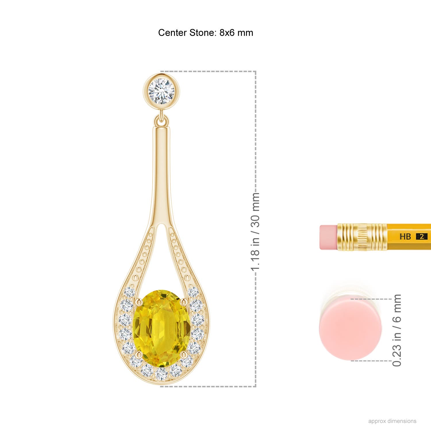 AAA - Yellow Sapphire / 3.44 CT / 14 KT Yellow Gold