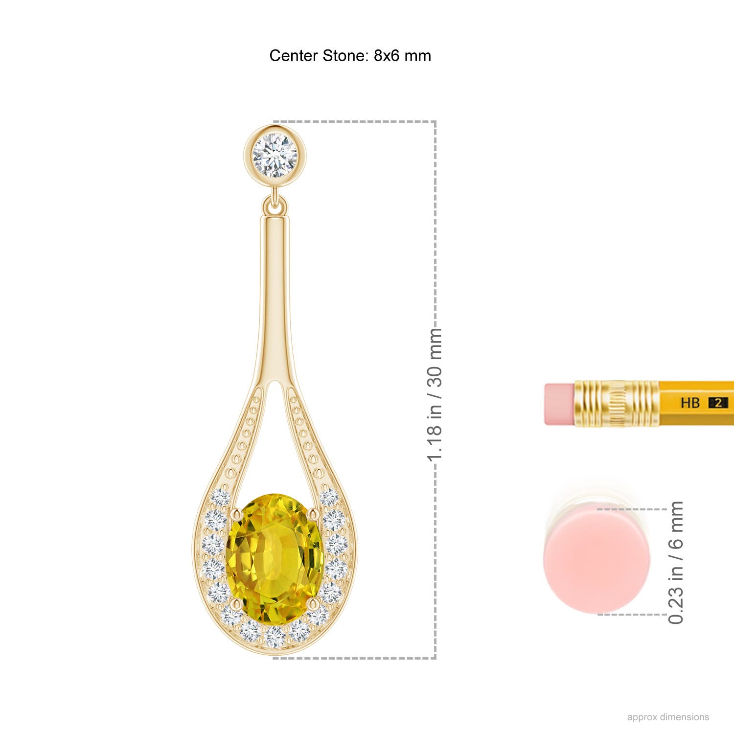 AAAA - Yellow Sapphire / 3.44 CT / 14 KT Yellow Gold