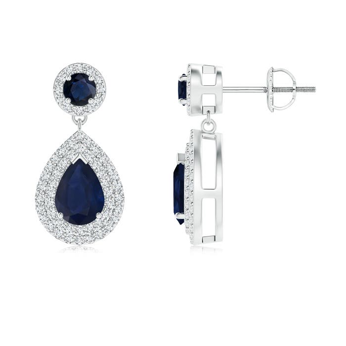 A - Blue Sapphire / 2.44 CT / 14 KT White Gold