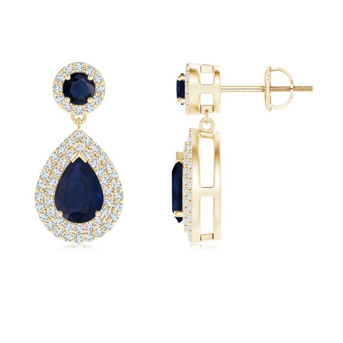 A - Blue Sapphire / 2.44 CT / 14 KT Yellow Gold