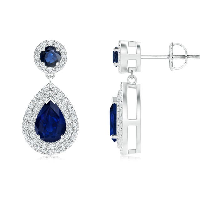 AA - Blue Sapphire / 2.44 CT / 14 KT White Gold