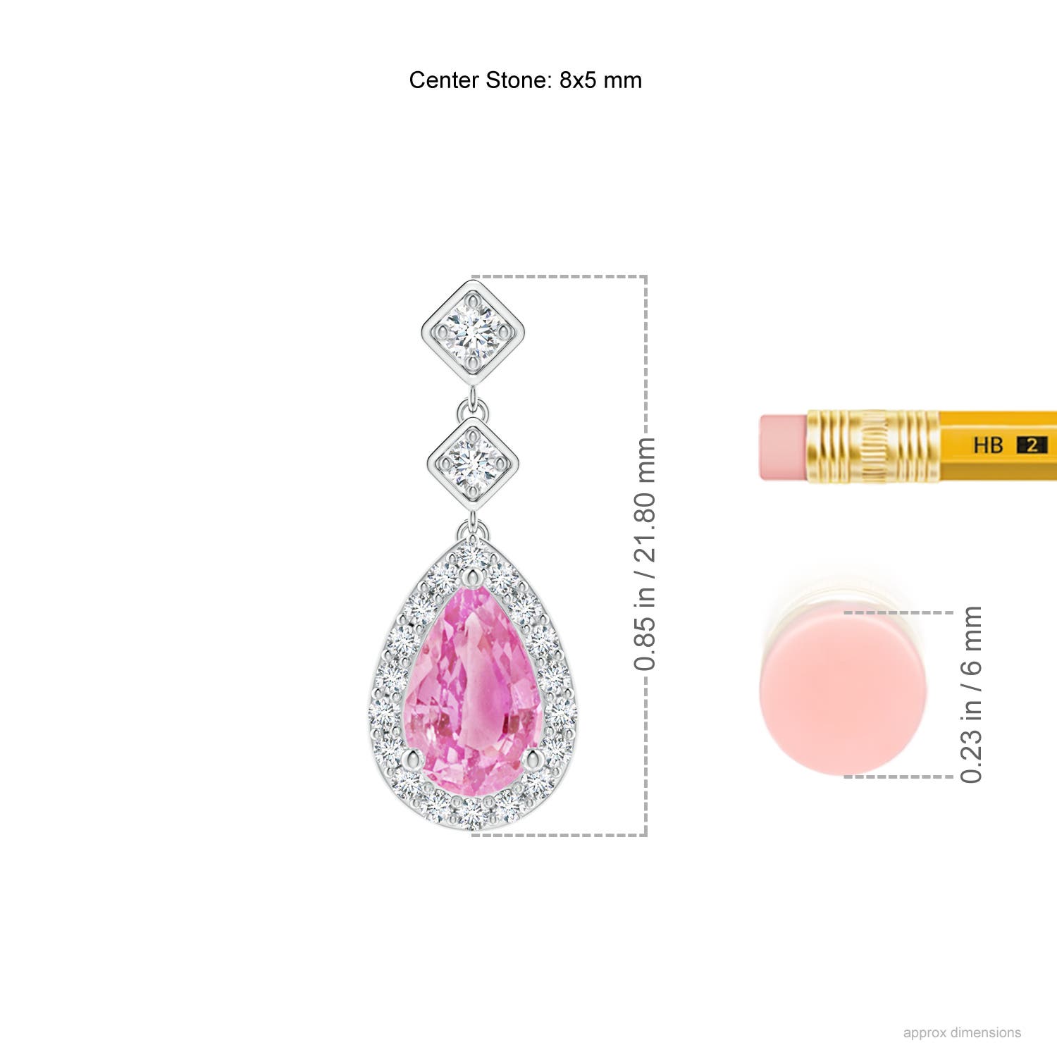 A - Pink Sapphire / 2.82 CT / 14 KT White Gold