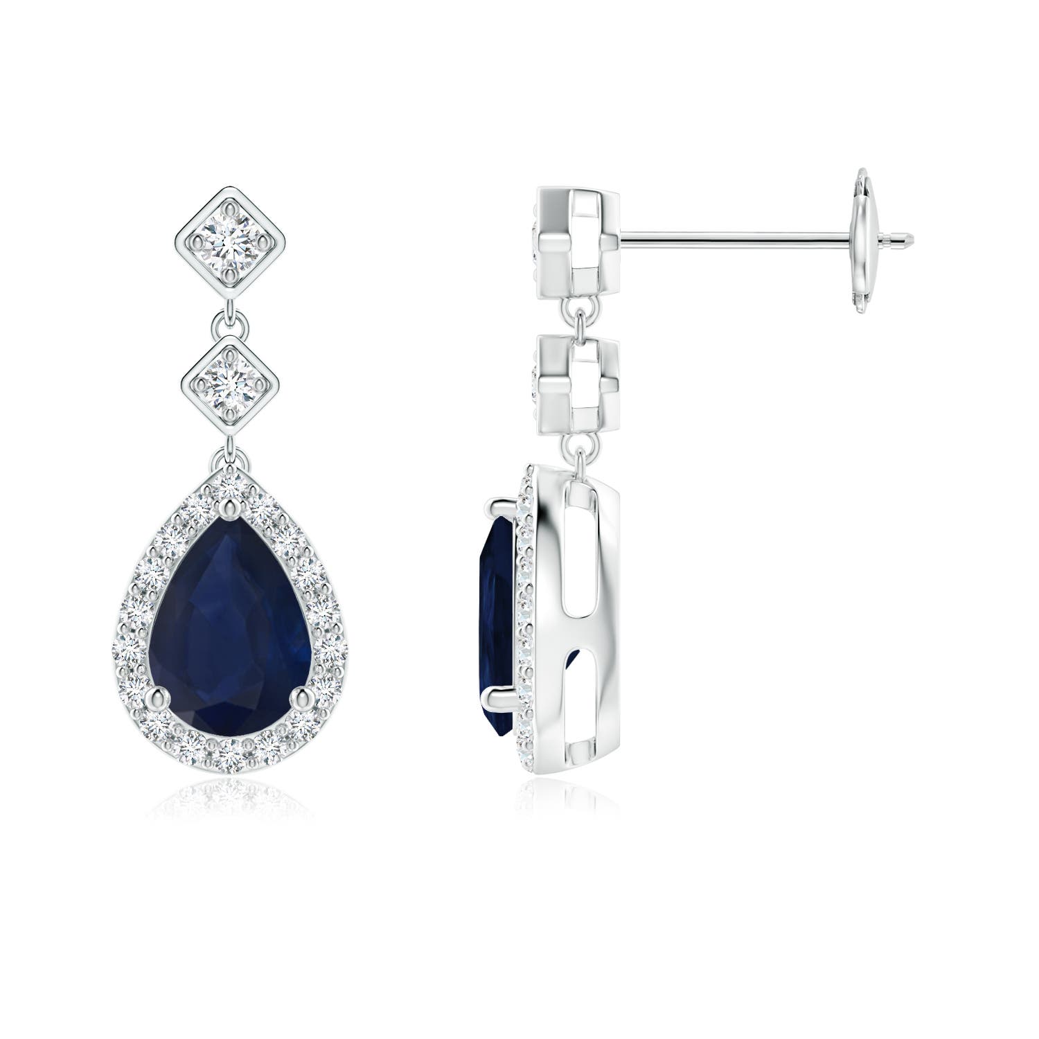 A - Blue Sapphire / 1.82 CT / 14 KT White Gold