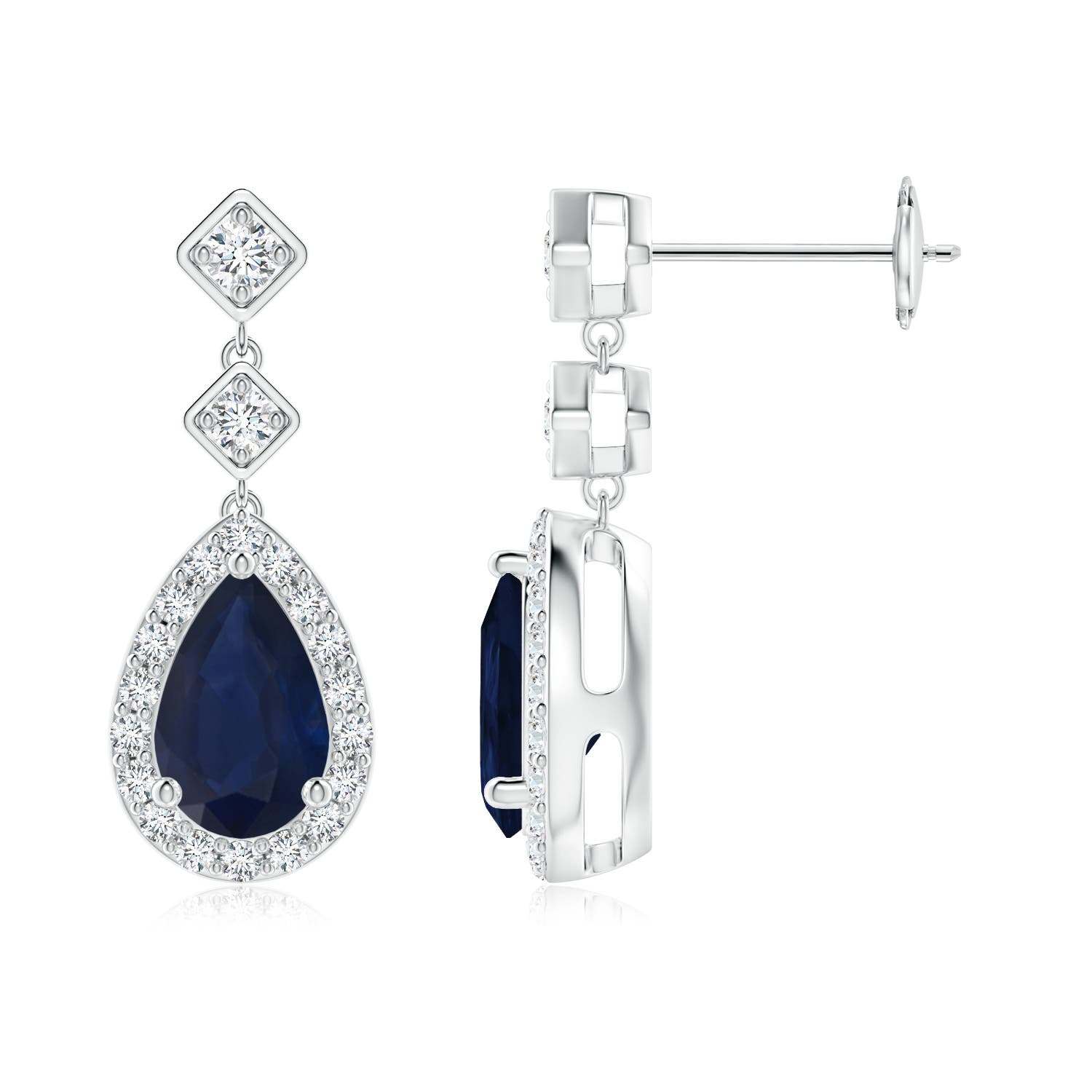 A - Blue Sapphire / 2.42 CT / 14 KT White Gold