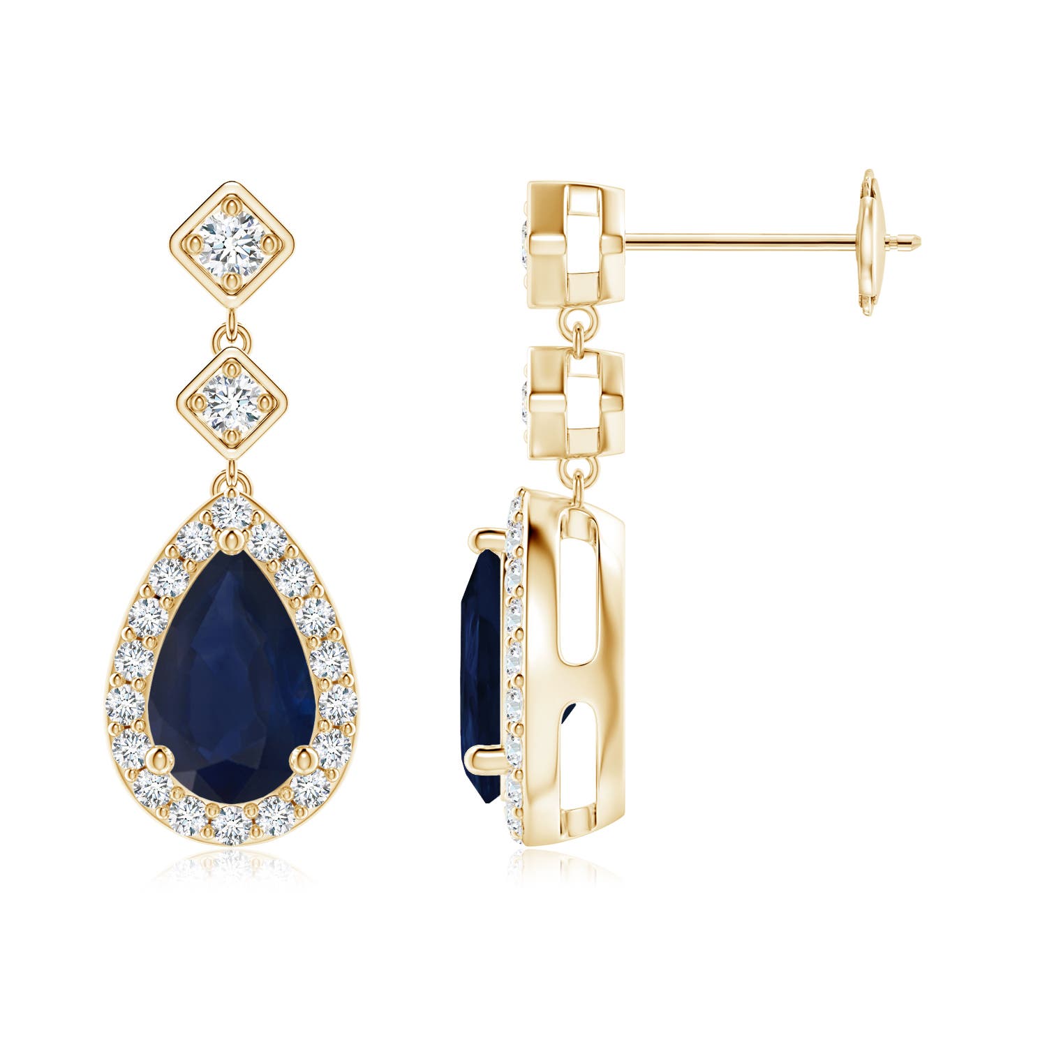 A - Blue Sapphire / 2.42 CT / 14 KT Yellow Gold