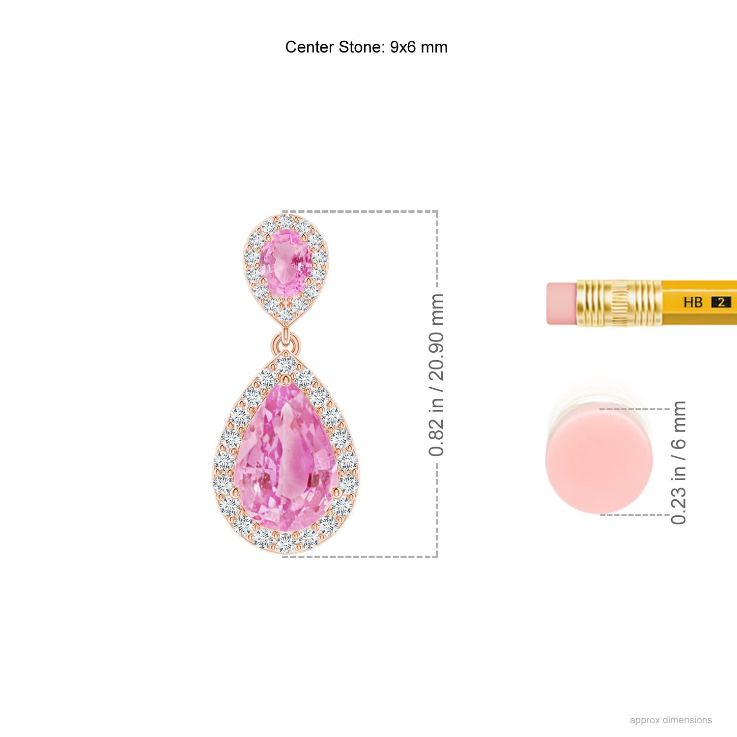 A - Pink Sapphire / 3.98 CT / 14 KT Rose Gold